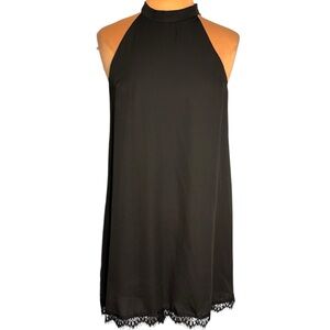 Lulus 90’s minimalist style black mini swing dress size large